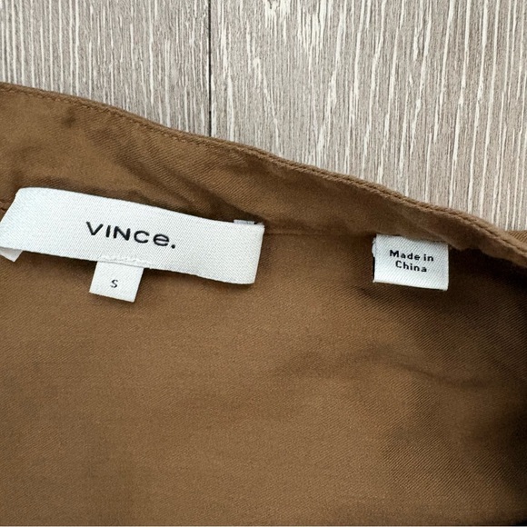 VINCE D-Ring Sleeve Utility Shirt in Cottonwood Brown - Picture 11 of 15